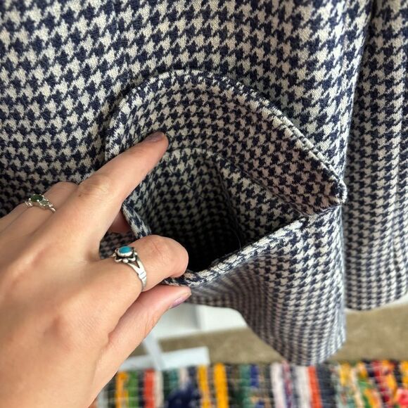 Vintage west Germany wool Houndstooth Blazer Jacket women’s medium - Picture 5 of 8
